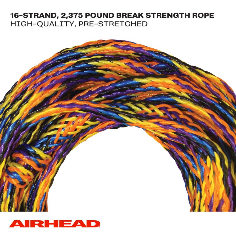 Airhead Tow Rope for 1-2 Rider Towable Tubes, 1 Section, 60-Feet, 2,375 Break Strength - Image 4